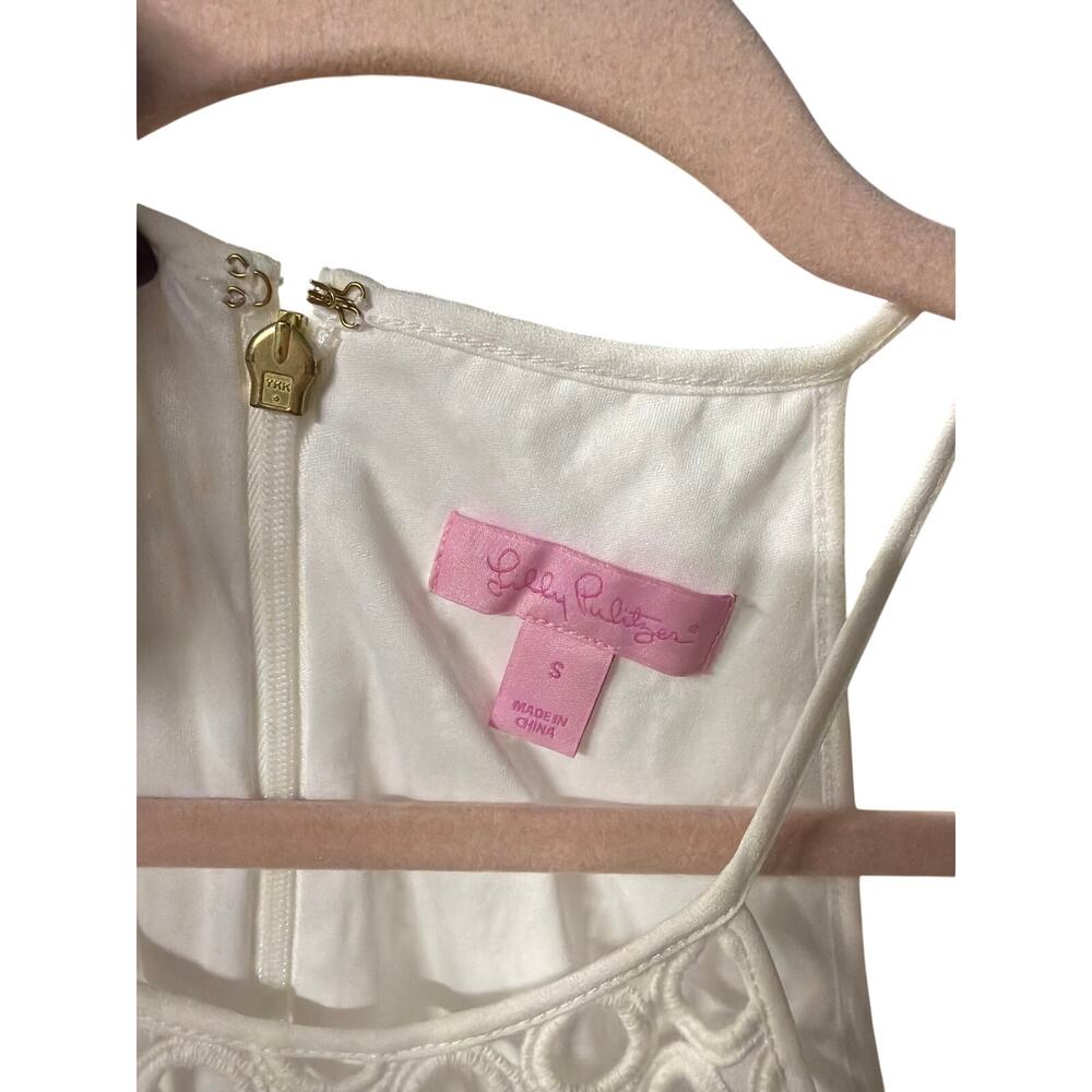 Lilly Pulitzer Larina Lace Shift Dress White Coastal Chic Preppy S - Picture 6 of 7